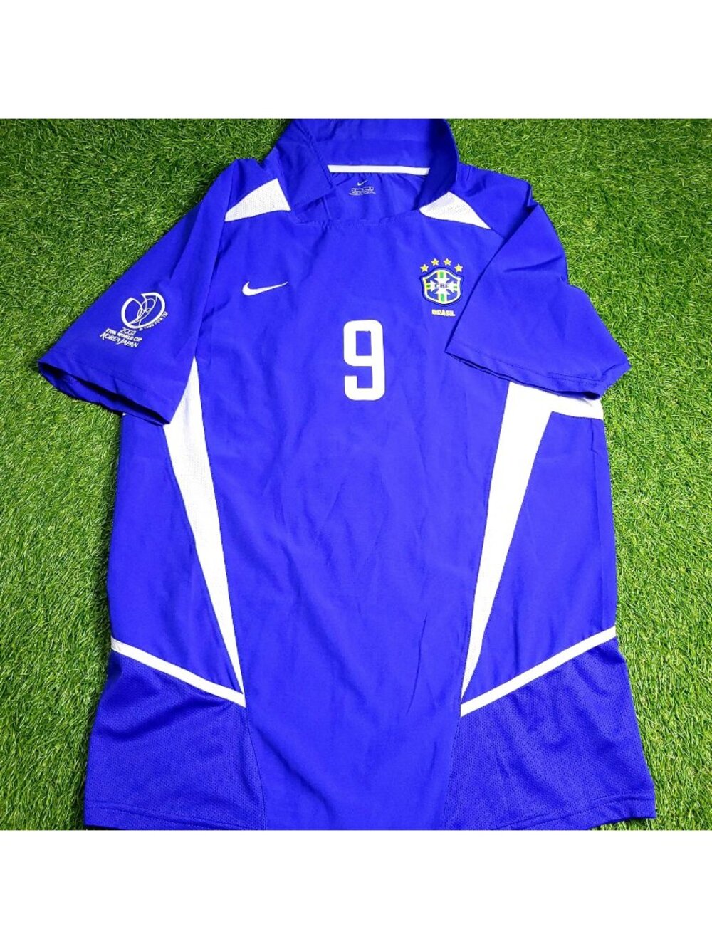 Ronaldo Brazil 2002 WORLD CUP Soccer Away Jersey M SKU# 182266